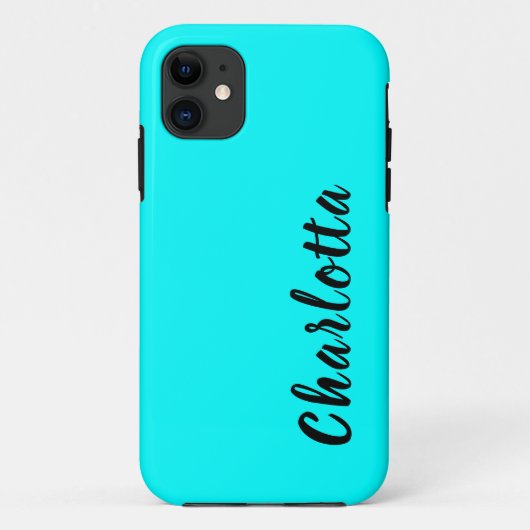 Neon Blauw Stevige Kleur | Aangepast aanpassen Case-Mate iPhone Case (Achterkant)