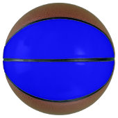 Neon Blauw Stevige Kleur Basketbal (Voorkant)
