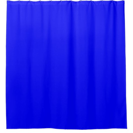 Neon Blauw Stevige Kleur Douchegordijn (Voorkant)
