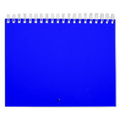 Neon Blauw Stevige Kleur Kalender (Hoes)