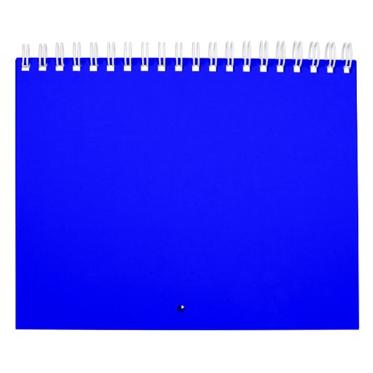Neon Blauw Stevige Kleur Kalender (Hoes)