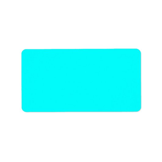 Neon Blauw Stevige Kleur | Klassiek Etiket (Voorkant)