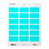Neon Blauw Stevige Kleur | Klassiek Etiket (Full Sheet)