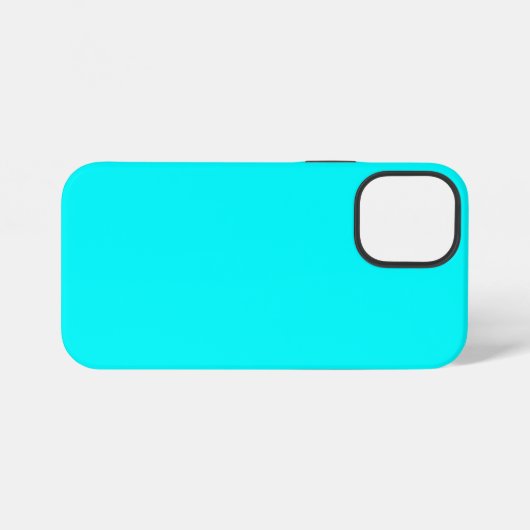 Neon Blauw Stevige Kleur | Klassiek iPhone Hoesje (Achterkant horizontaal)