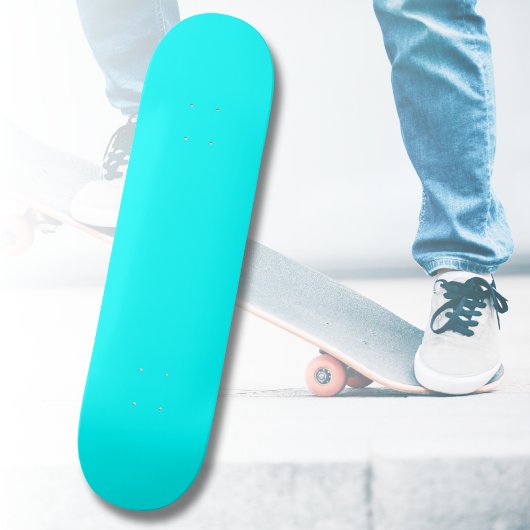 Neon Blauw Stevige Kleur | Klassiek Persoonlijk Skateboard