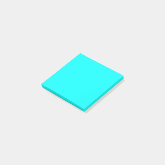 Neon Blauw Stevige Kleur | Klassiek Post-it® Notes (Schuin)