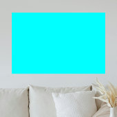 Neon Blauw Stevige Kleur | Klassiek Poster