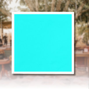 Neon Blauw Stevige Kleur   Klassiek Servet