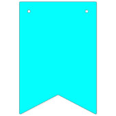 Neon Blauw Stevige Kleur | Klassiek Vlaggetjes (Derde vlag)