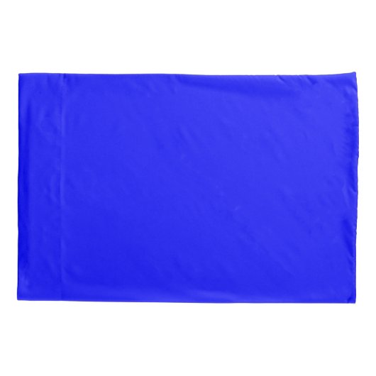 Neon Blauw Stevige Kleur Kussensloop (Achterkant)
