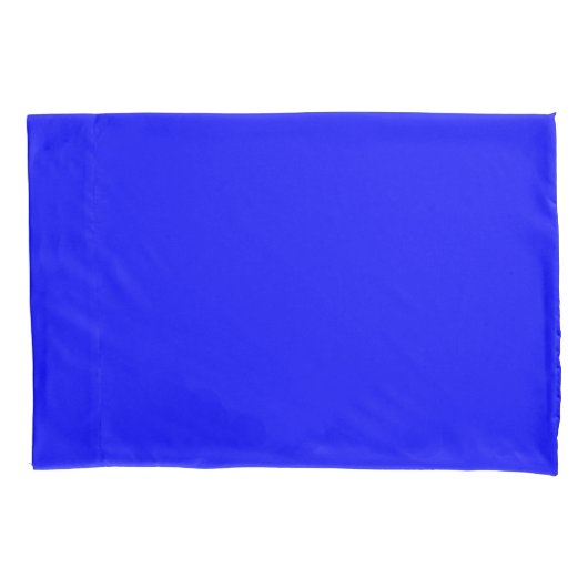 Neon Blauw Stevige Kleur Kussensloop (Voorkant)