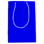 Neon Blauw Stevige Kleur Medium Cadeauzakje (Voorkant)