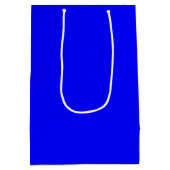 Neon Blauw Stevige Kleur Medium Cadeauzakje (Achterkant)