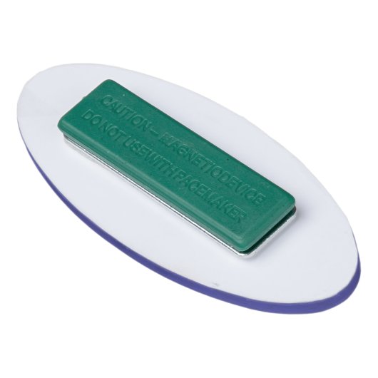 Neon Blauw Stevige Kleur Naambadge (Achterkant)