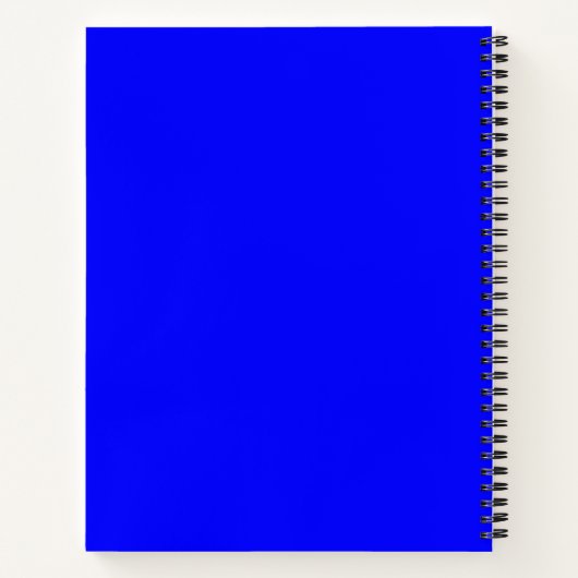 Neon Blauw Stevige Kleur Notitieboek (Achterkant)
