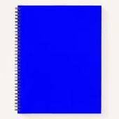 Neon Blauw Stevige Kleur Notitieboek (Voorkant)