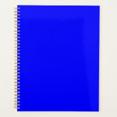 Neon Blauw Stevige Kleur Planner (Voorkant)
