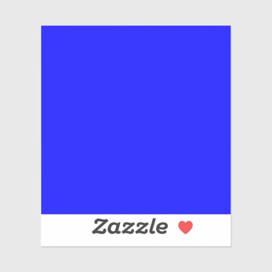 Neon Blauw Stevige Kleur Sticker (Vel)