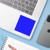 Neon Blauw Stevige Kleur Sticker (Laptop met iPhone)