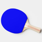 Neon Blauw Stevige Kleur Tafeltennisbatje (Zijkant)