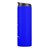Neon Blauw Stevige Kleur Thermosbeker (Geroteerd rechts)