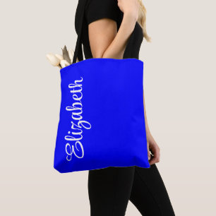 Neon Blauw Stevige Kleur Tote Bag