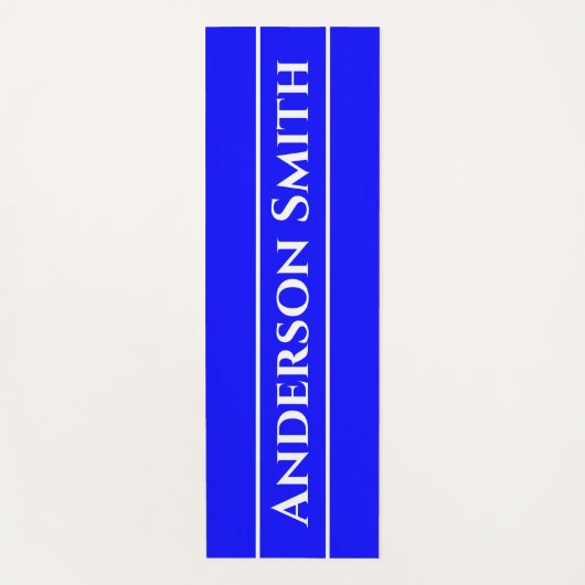 Neon Blauw Stevige Kleur Yogamat (Voorkant)