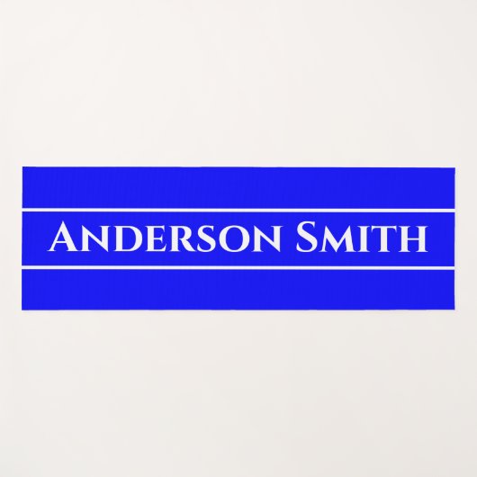 Neon Blauw Stevige Kleur Yogamat (Voorkant (horizontaal))