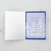 Neon blauwe kerstboom feestdagen kaart (Binnen)