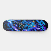 Neon Blauwe Monster Bliksem Rush Straatkunst Persoonlijk Skateboard (Horizontaal)