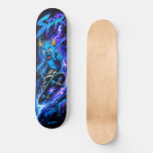 Neon Blauwe Monster Bliksem Rush Straatkunst Persoonlijk Skateboard (Voorkant)