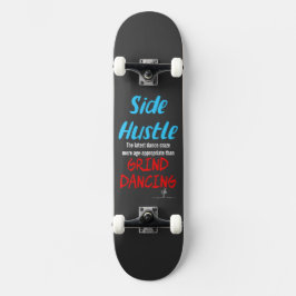 Neon Blauwe Tekst: Zijproject vs. Slijpen Persoonlijk Skateboard