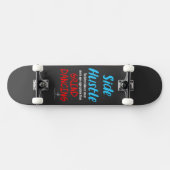 Neon Blauwe Tekst: Zijproject vs. Slijpen Persoonlijk Skateboard (Horizontaal)
