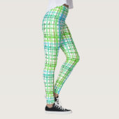 Neon blauwgroene karolien leggings (Rechts)