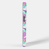 Neon bliksemschichten & sterren patroon Case-Mate iPhone case (Achterkant / Rechts)