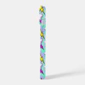 Neon bliksemschichten & sterren patroon iPhone 15 case (Linkerkant)