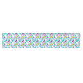 Neon bliksemschichten & sterren patroon medium tafelloper (Horizontaal)