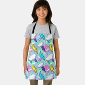 Neon bliksemschichten & sterren patroon schort (Insitu)