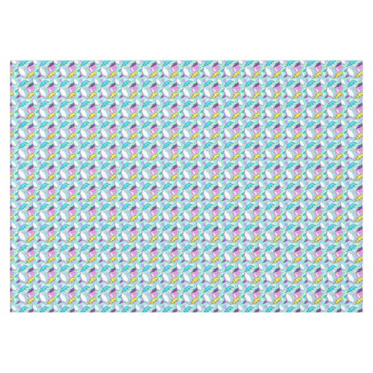 Neon bliksemschichten & sterren patroon tafelkleed (Voorkant (Horizontaal))