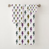  neon bliksemschichtpatroon bad handdoek (Insitu)