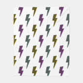 neon bliksemschichtpatroon fleece deken (Voorkant)