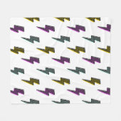 neon bliksemschichtpatroon fleece deken (Voorkant (Horizontaal))