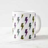  neon bliksemschichtpatroon grote koffiekop (Voorkant rechts)