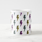  neon bliksemschichtpatroon grote koffiekop (Voorkant)