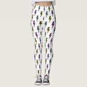 neon bliksemschichtpatroon leggings (Voorkant)