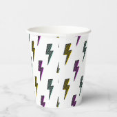 neon bliksemschichtpatroon papieren bekers (Rechts)