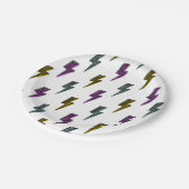  neon bliksemschichtpatroon papieren bordje (Gekanteld)