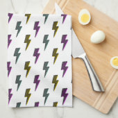  neon bliksemschichtpatroon theedoek (Quarter Fold)