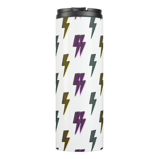neon bliksemschichtpatroon thermosbeker (Achterkant)