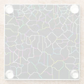 Neon Block Tile Glass Onderzetter (Achterkant)